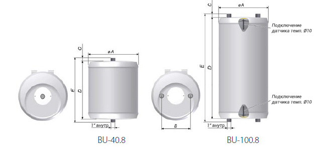 Размеры Bu 40-100