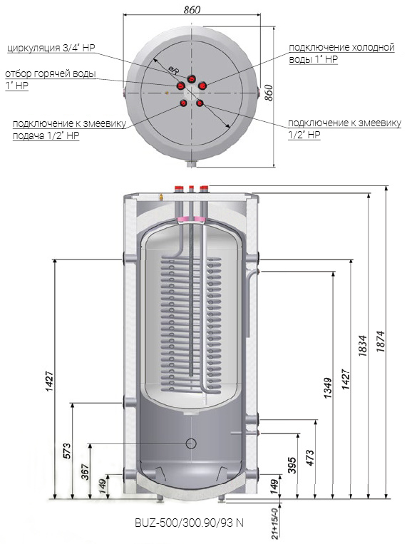 Размеры BUZ PC